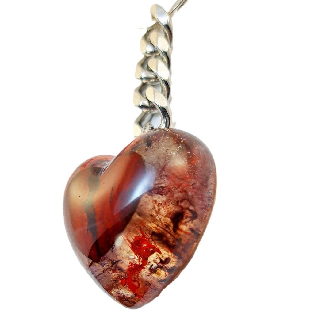 Corazón Palo Rojo — joya artesanal Fustchic