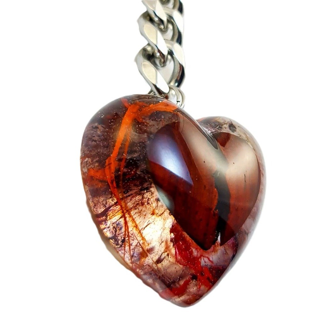 Corazón Palo Rojo — joya artesanal Fustchic